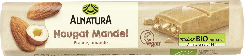 Nougat Mandel Riegel vegan