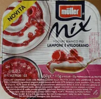 Mix yogurt bianco più lampone e melograno müller
