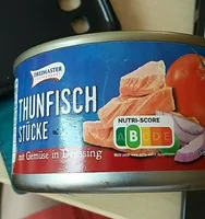 Tunfischstücke In Gemüse und Dressing