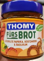 Fürs Brot Gegrillte Paprika, Röstzwiebel & Basilikum