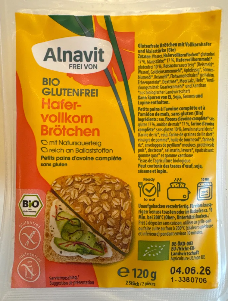 Hafervollkorn-Brötchen