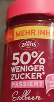 50% WENIGER ZUCKER PASSIERT Erdbeere