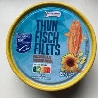 Thunfischfilets geschnitten in Sonnenblumenöl