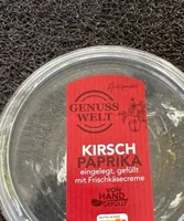 Kirschpaprika gefüllt mit Frischkäsecreme
