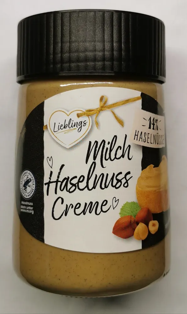 Milch Haselnuss Creme