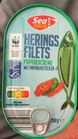 Herings filets mit paprikastücken