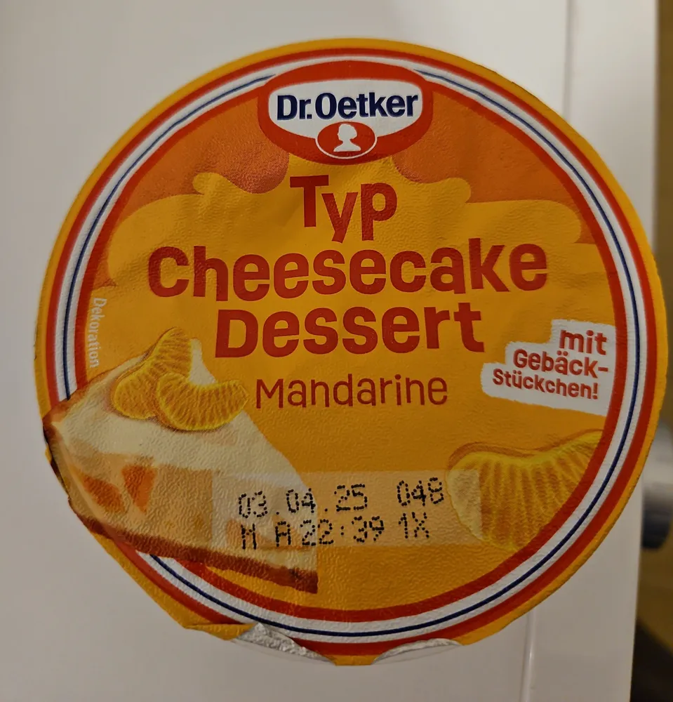 Typ Cheesecake Dessert - Mandarine