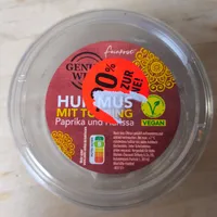 Hummus mit Topping - Paprika und Harissa