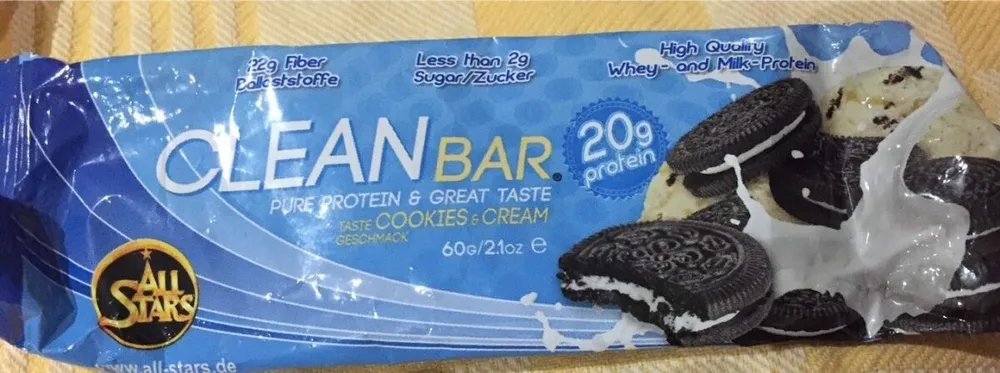 Clean bar cookies&cream