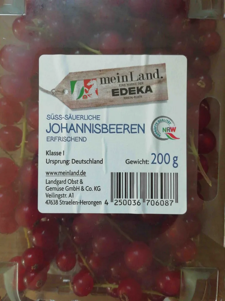 Süß-säuerlich rote Johannisbeeren