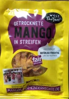 Gedrocknete Mango in Streifen