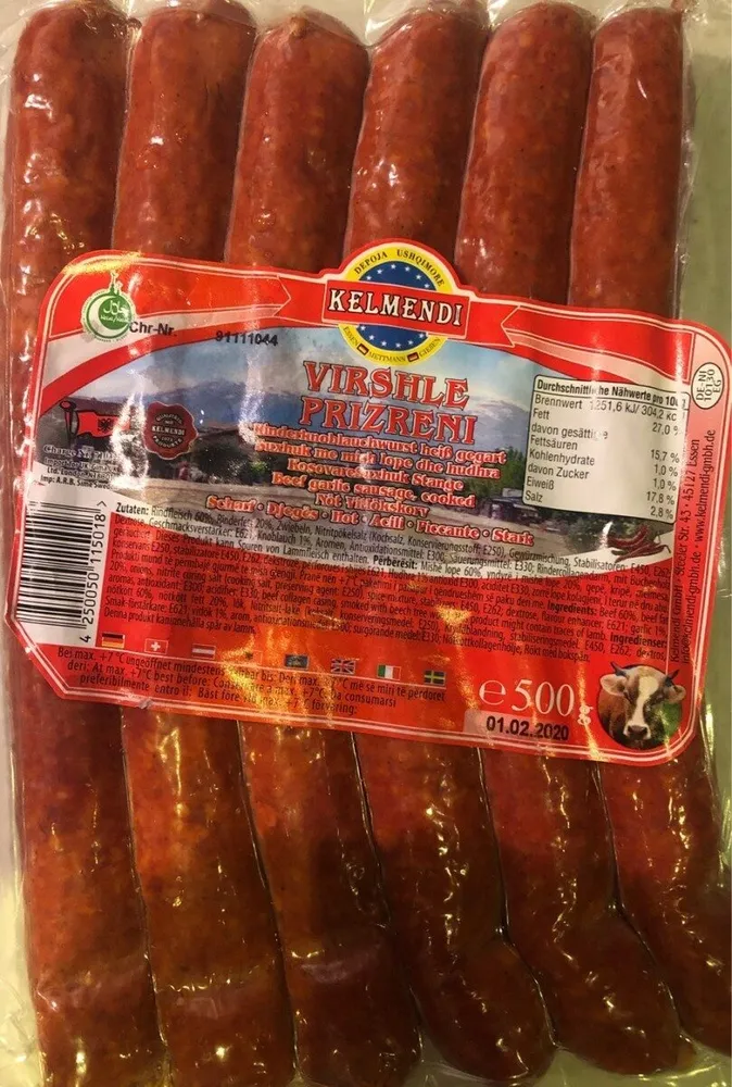 Kelmendi Virshle Prizreni Hot Kosovo Sausage ()