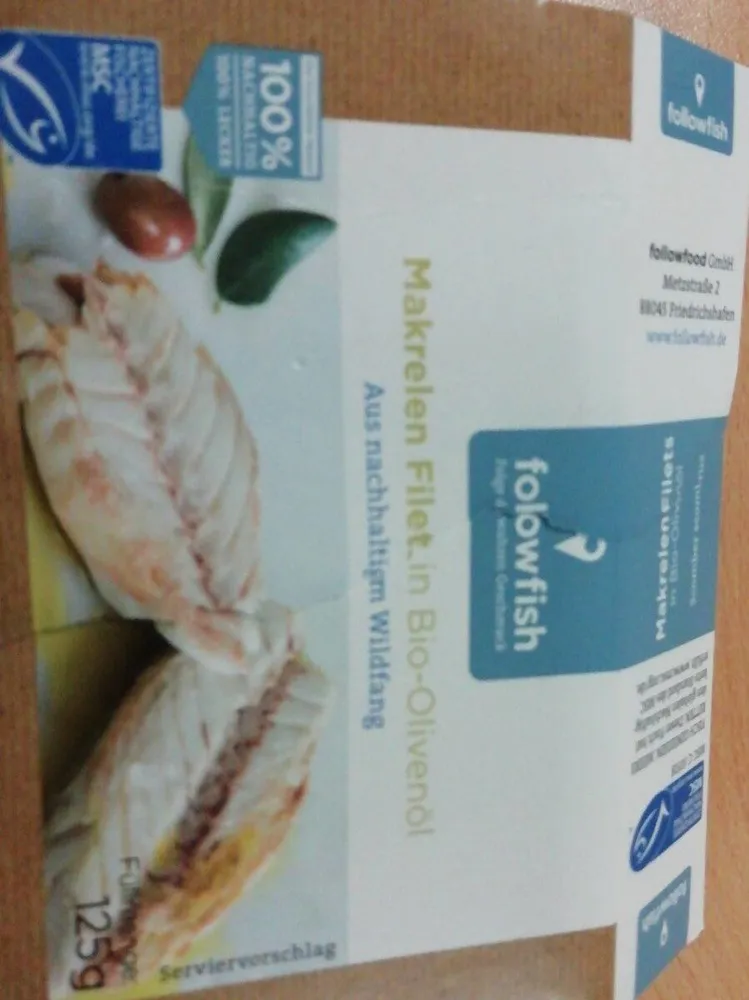 Makrelen Filets In Bio Olivenöl