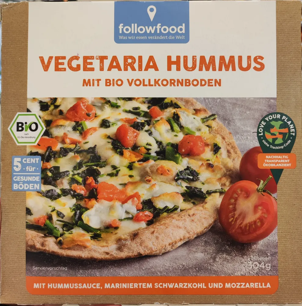 Vegetaria Hummus mit Vollkornboden