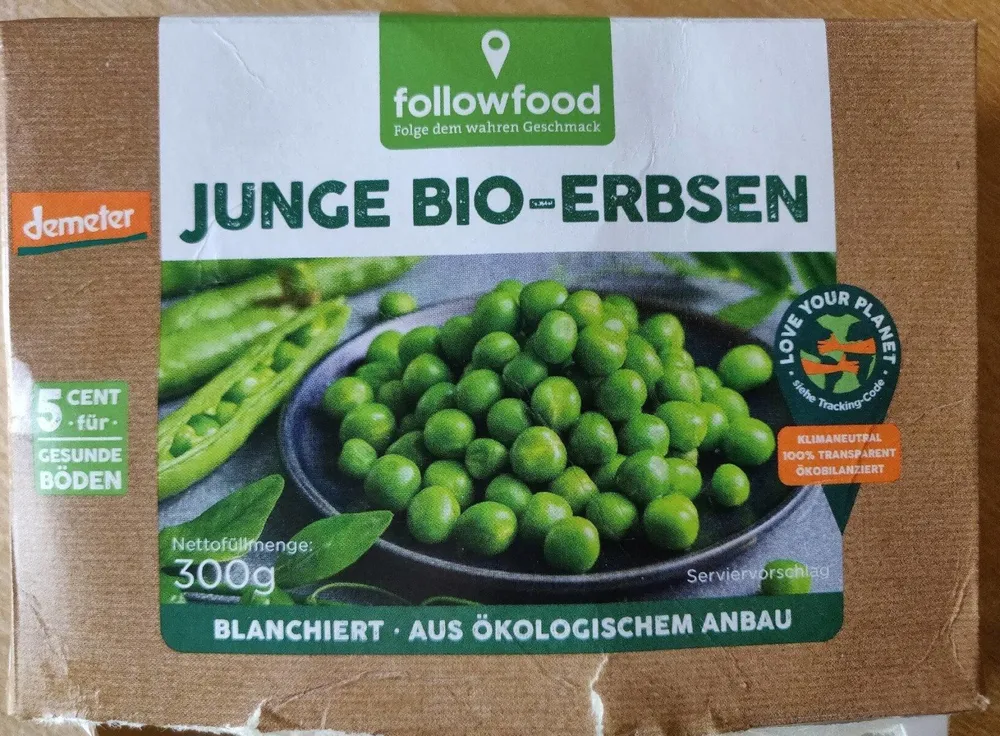 Junge Bio-Erbsen