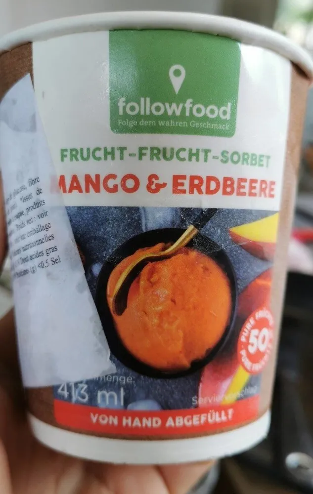 Sorbet mangue fraise