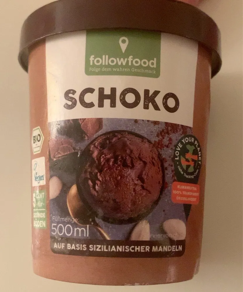 Bio-Eis Schoko auf Mandelbasis mit Kakao