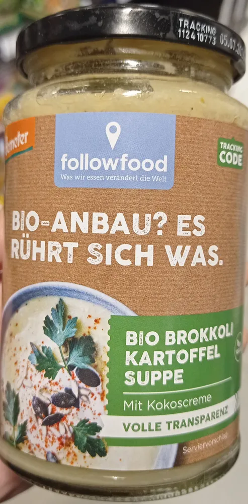 Followfood Brokkoli Kartoffel Suppe 4250073460409 Bio Brokkoli Kartoffel Cremesuppe mit Kokoscreme