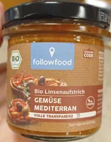 Linsenaufstrich Gemüse Mediterran