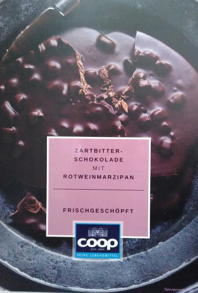 Zartbitterschokolade mit Rotweinmarzipan