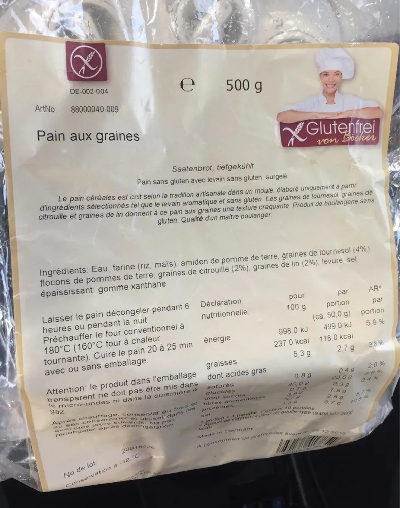 Pain aux graines Fischer
