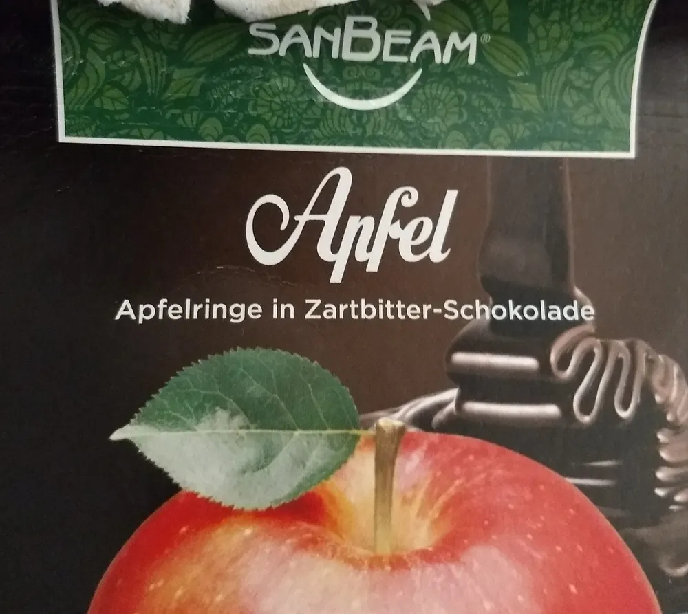 Apfelringe in Zartbitter-Schokolade