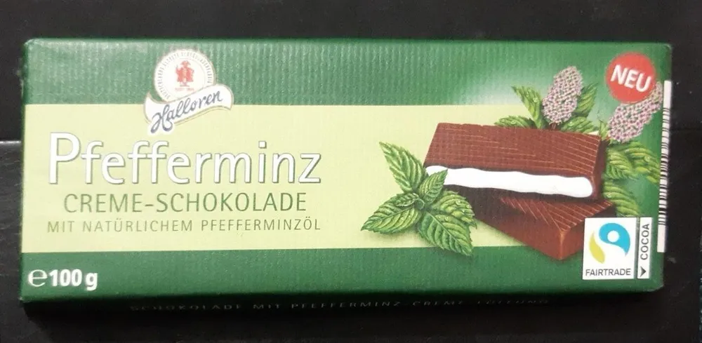 Pfefferminz Creme-schokolade mit Natürlichem Pfefferminzöl