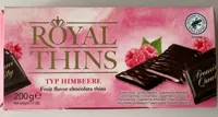 Raspberry flavor chocolate thins