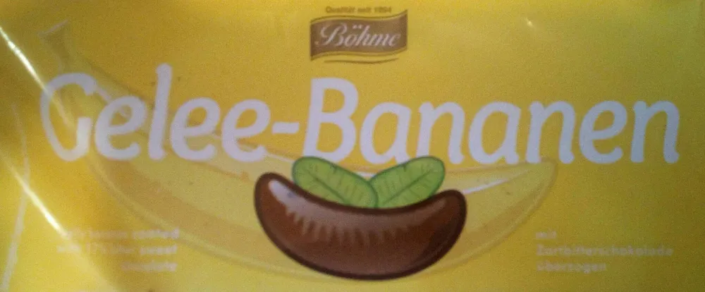 Gelee Bananen mit Zartbitterüberzug