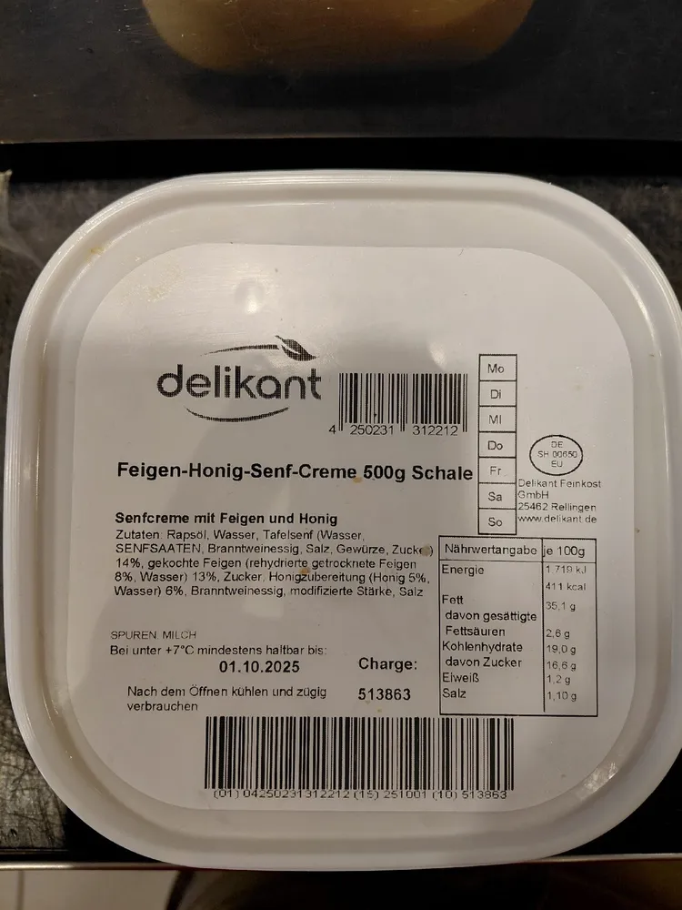 Feigen-Honig-Senf-Creme