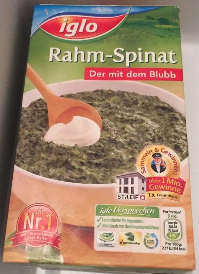 Gemüse Spinat-Rahm