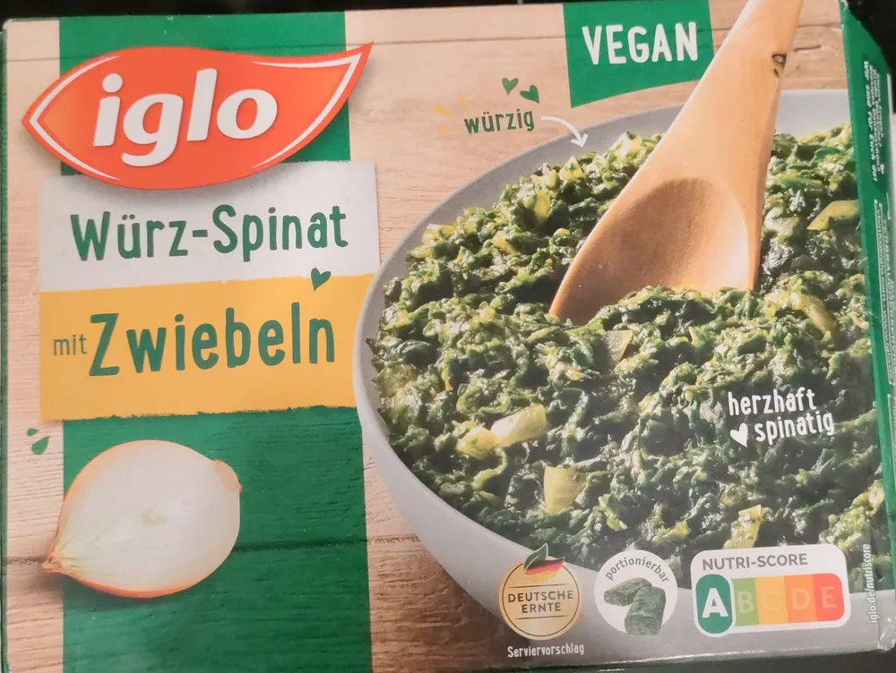 Würz-Spinat mit Zwiebeln