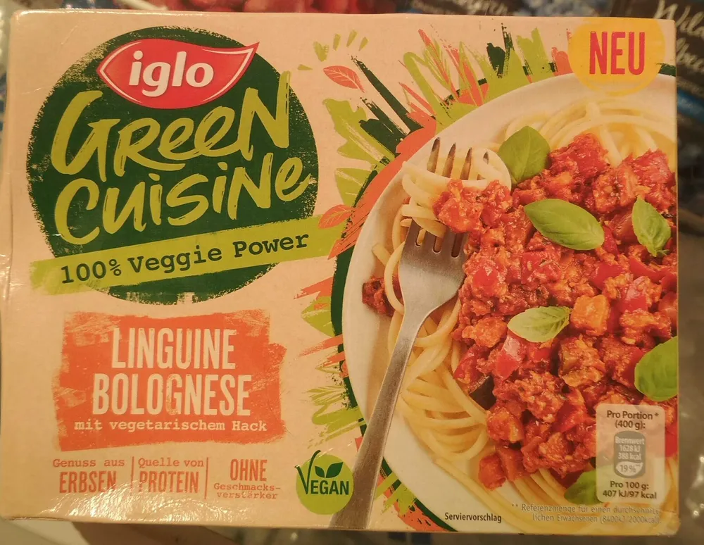 Iglo Green Cuisine Linguine Bolognese