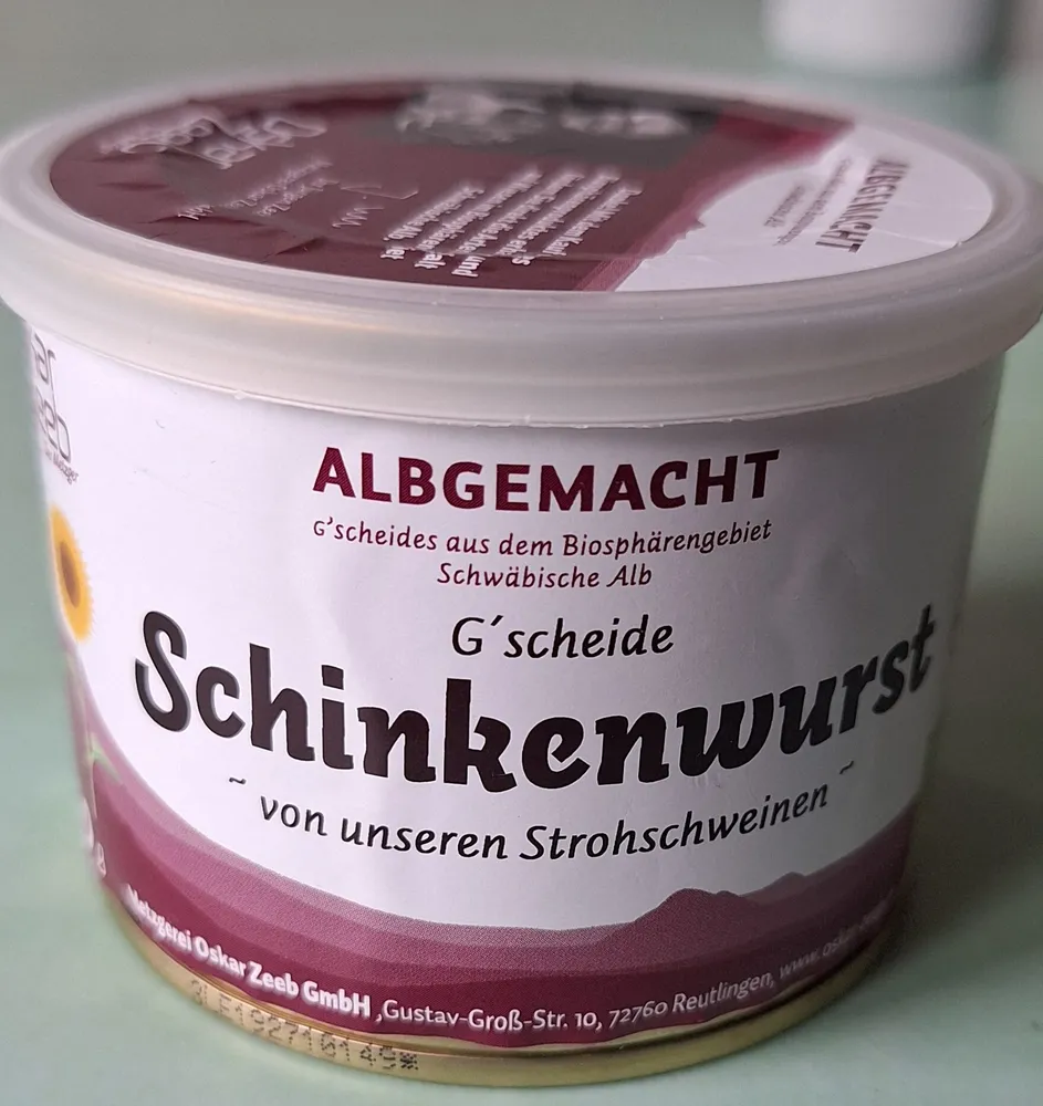albgemacht schinkenwurst