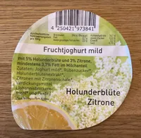 Fruchtjoghurt mild Holunderblüte Zitrone
