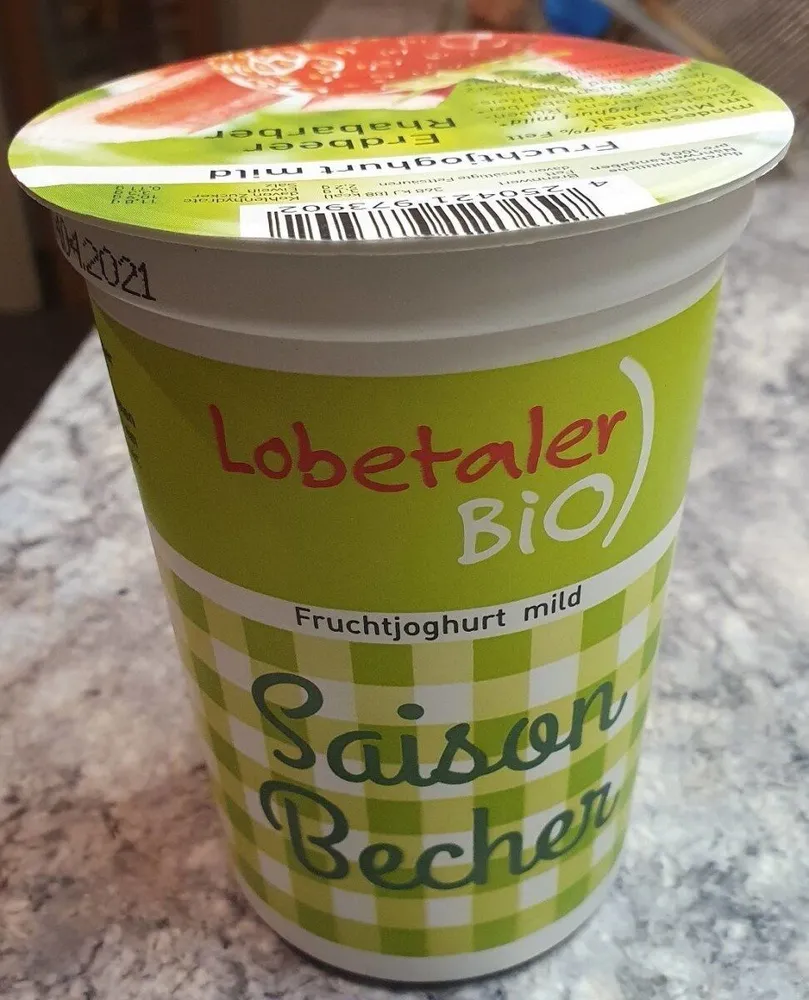 Erdbeer Rhabarber  Fruchtjoghurt