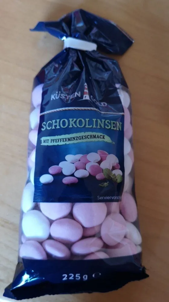 Schokolinsen mit Pfefferminzgeschmack