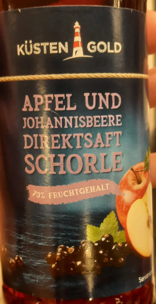 Apfel und Johannisbeere Direktsaft Schorle