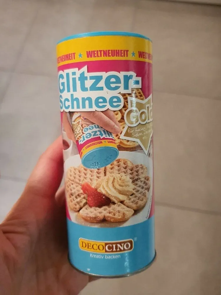 Glitzer Schnee Gold