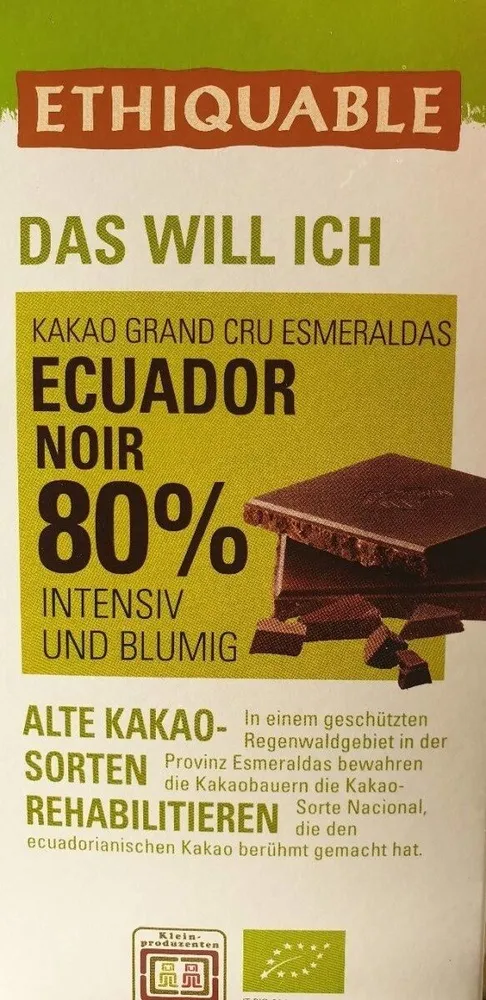 Ecuador noir 80%