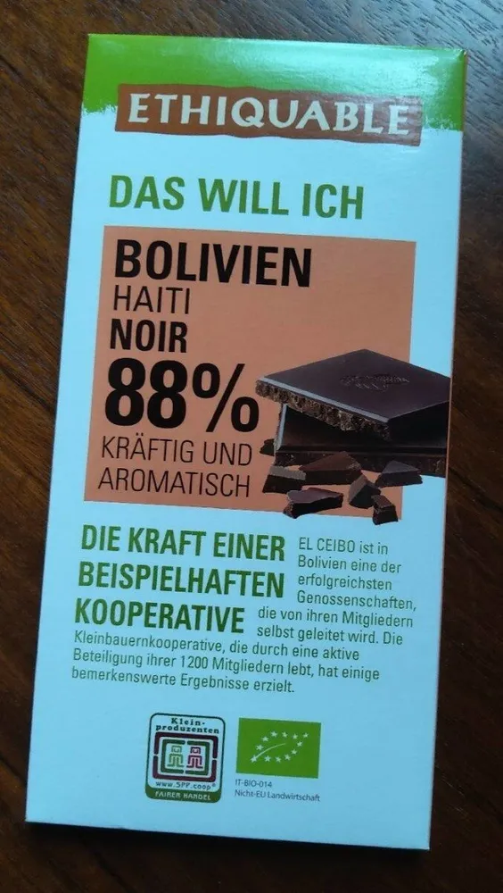 Bolivien Haiti Noir 88%