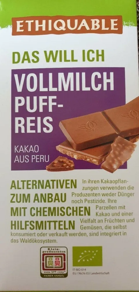 Vollmilch Puffreis