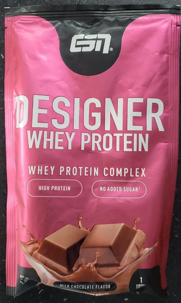 Designer whey milk chocolate