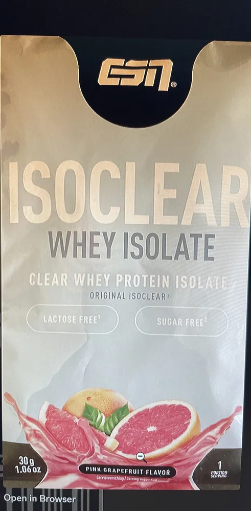 Isoclear Whey Isolate Pink Grapefruit