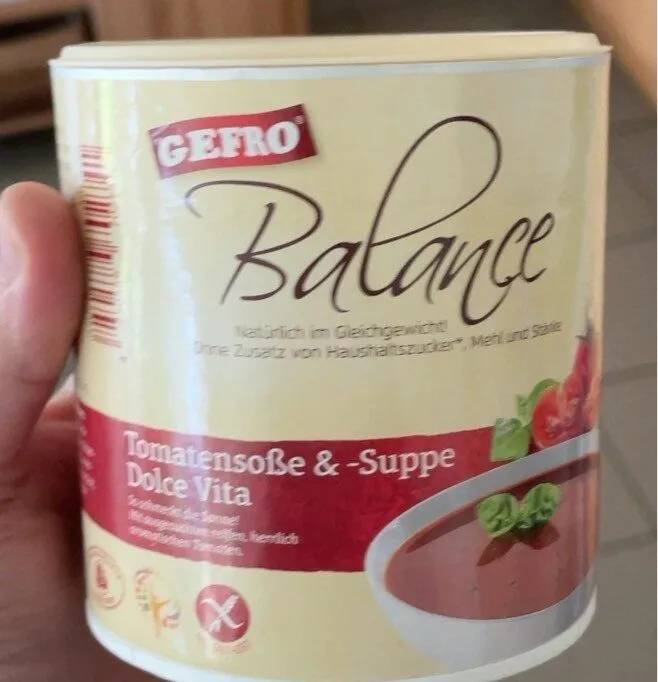 Tomatensuppe und soße Dolce Vita