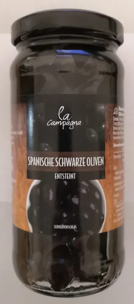 Spanische Schwarze Oliven, entsteint