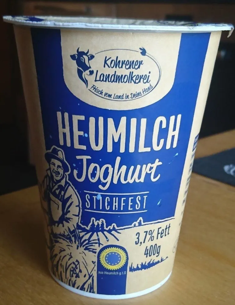 Heumilch Joghurt Stichfest