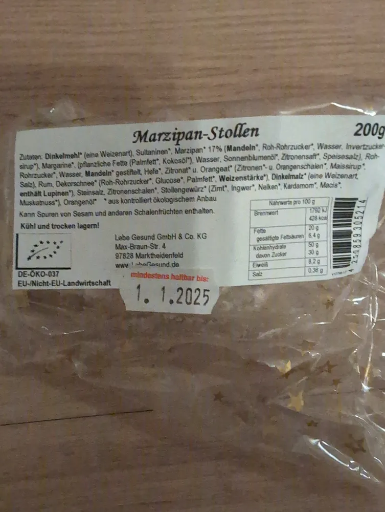 Marzipan-Stollen