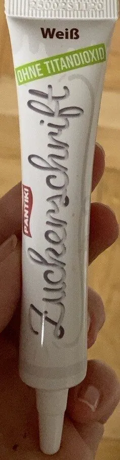Zuckerschrift weiß