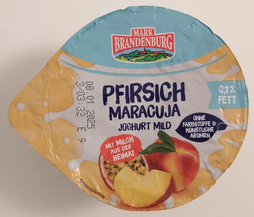 Joghurt mild Pfirsich Maracuja 0,1% Fett